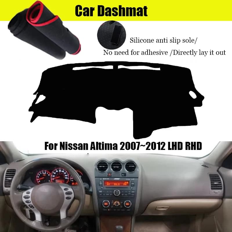 ZUIMI Dashboard Cover Dash Mat Dashmat For Nissan Altima 2007~2012 LHD RHD Dash Board Cover Pad Sun Shade