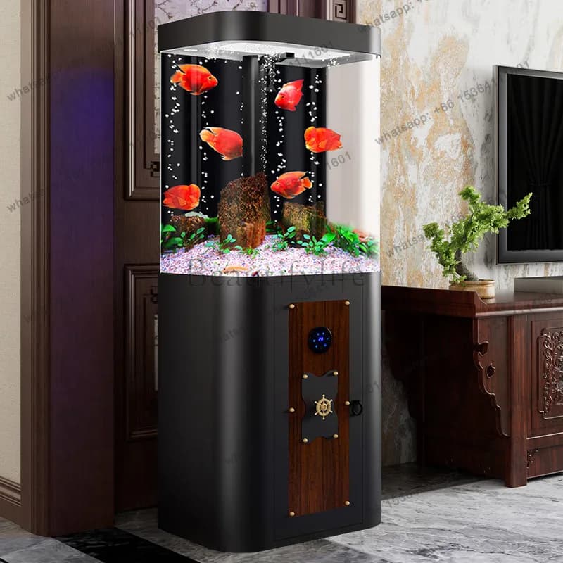 Ornamental Floor-to-ceiling Acrylic Medium-sized Explosion-proof Aquarium Water-free Dry and Wet Separation and Filtration