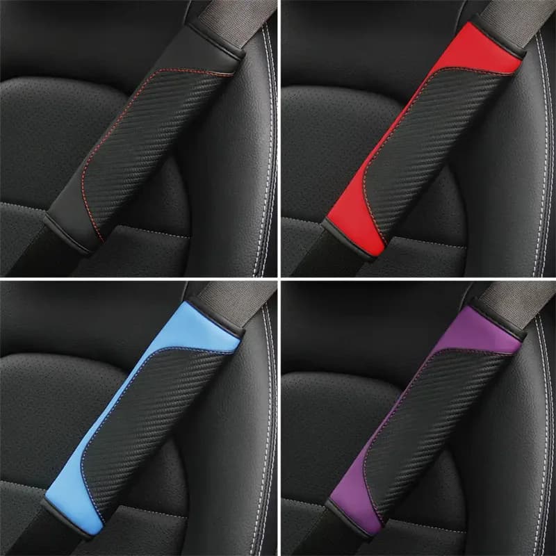 1pcs/pu Leather Safety Seat Belt, Shoulder Cover, Breathable Protection, Padding Pad, Interior Access, Car Accessories