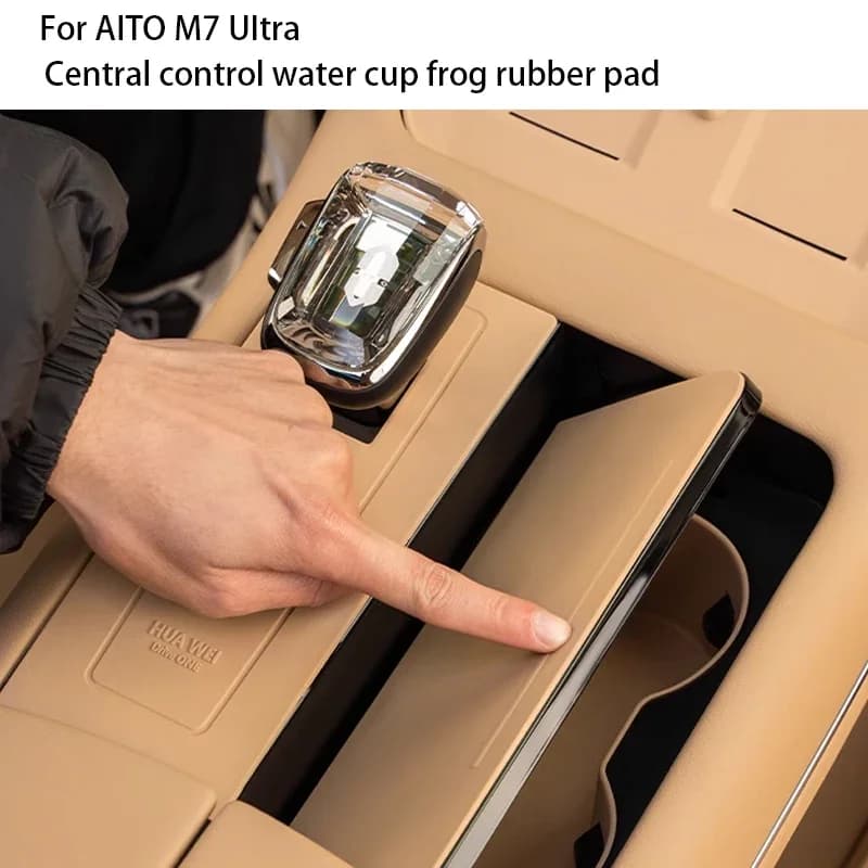 For AITO M7 UItra Frog Glue Central Control Gear Shift Panel Front Water Cup Holder Cover Stickers Accessories
