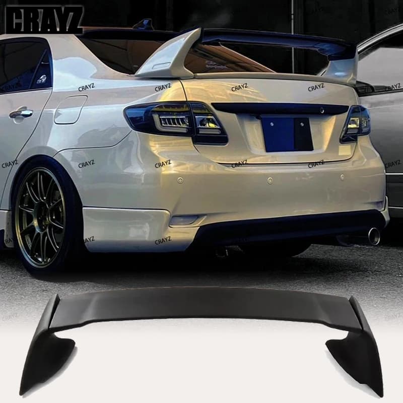 For Toyota Corolla Car Tail 2006 2007 2008 2009 2010 2011 2012 2013 ABS Material Primer Color Rear Window FD2 GT Spoiler Wing