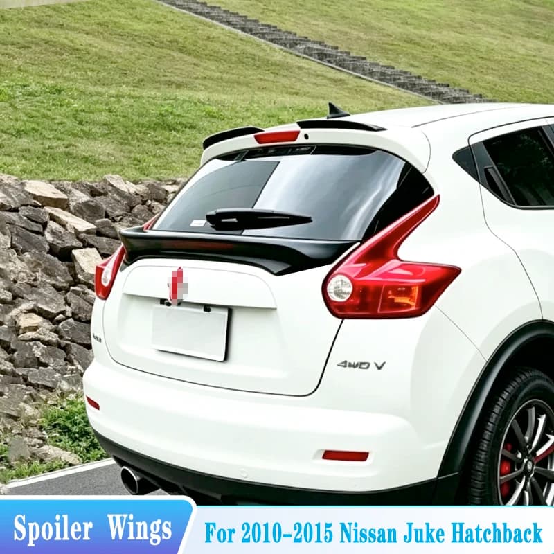 For 2010-2015 Nissan Juke F15 Rear Trunk Lid Middle Spoiler Tail Wings ABS Plastic Car Exterior Tuning Trim Body Kit Accessories