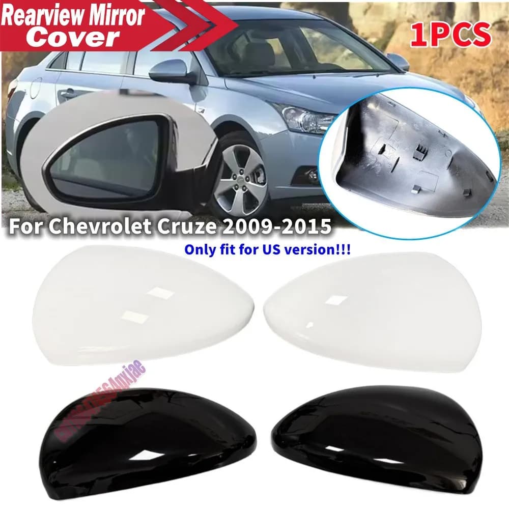For Chevrolet Cruze 2009-2015 US Version ABS Rearview Side Mirror Cover Wing Cap Exterior Door Housing Shell Trim Replacement