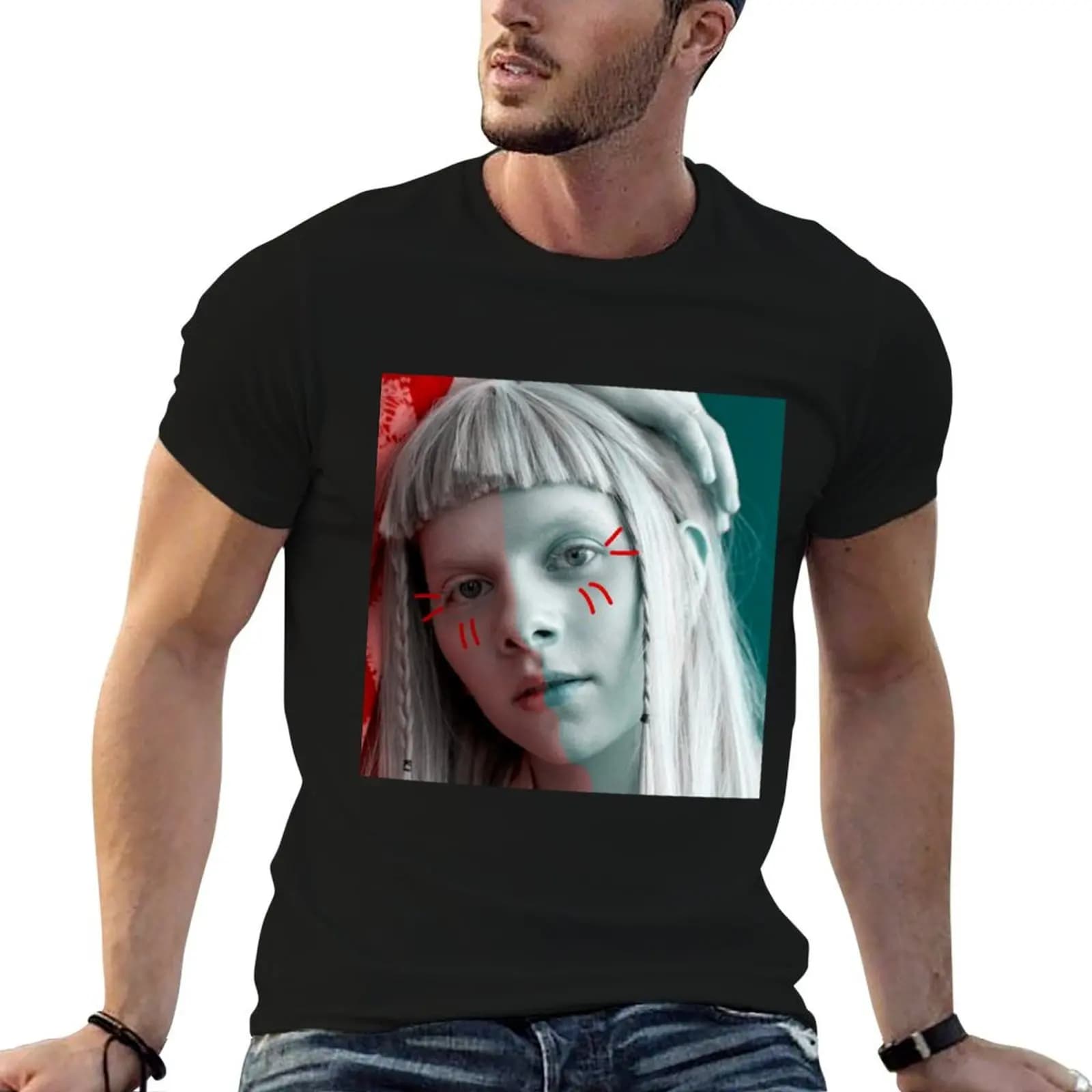 Aurora Aksnes T-Shirt Big and Tall Casual T-Shirt
