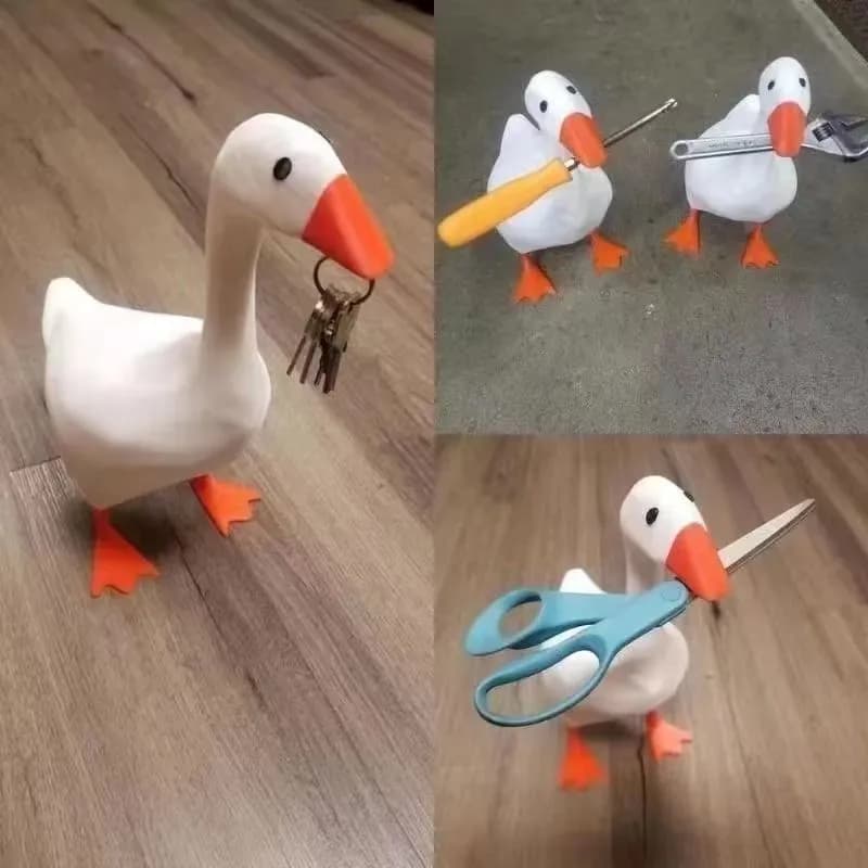 Resin Animal Cute Simulation Magnet Goose Ornaments Desktop office Accessories Creative statue Crafts Decor Home Birthday Gift