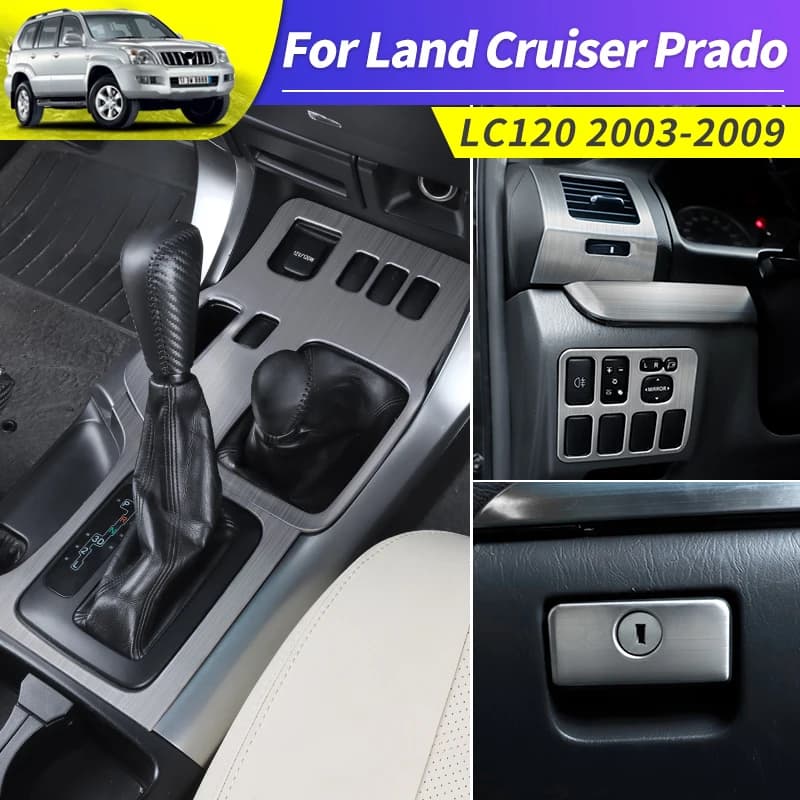 For Toyota Land Cruiser Prado 120 Gearbox Panel Air Conditioner Air Outlet Decoration Handle Anti-Scratch Interior Modification