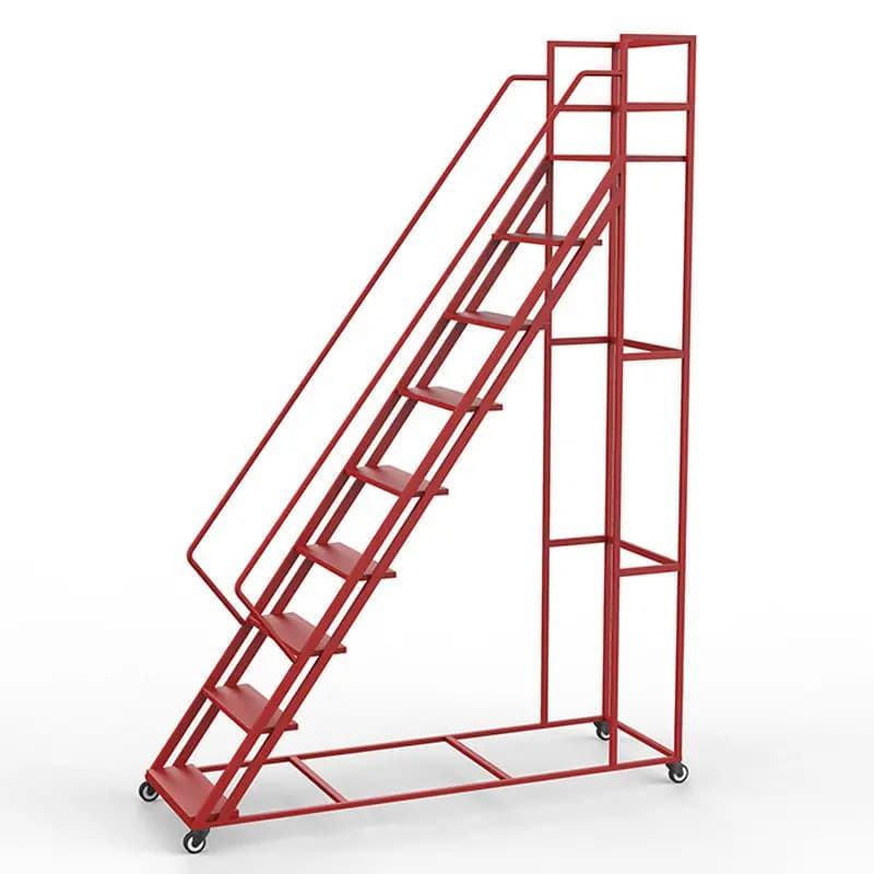 Climbing ladder, silent wheel, shelf ladder for storage workshop, pick-up stool y