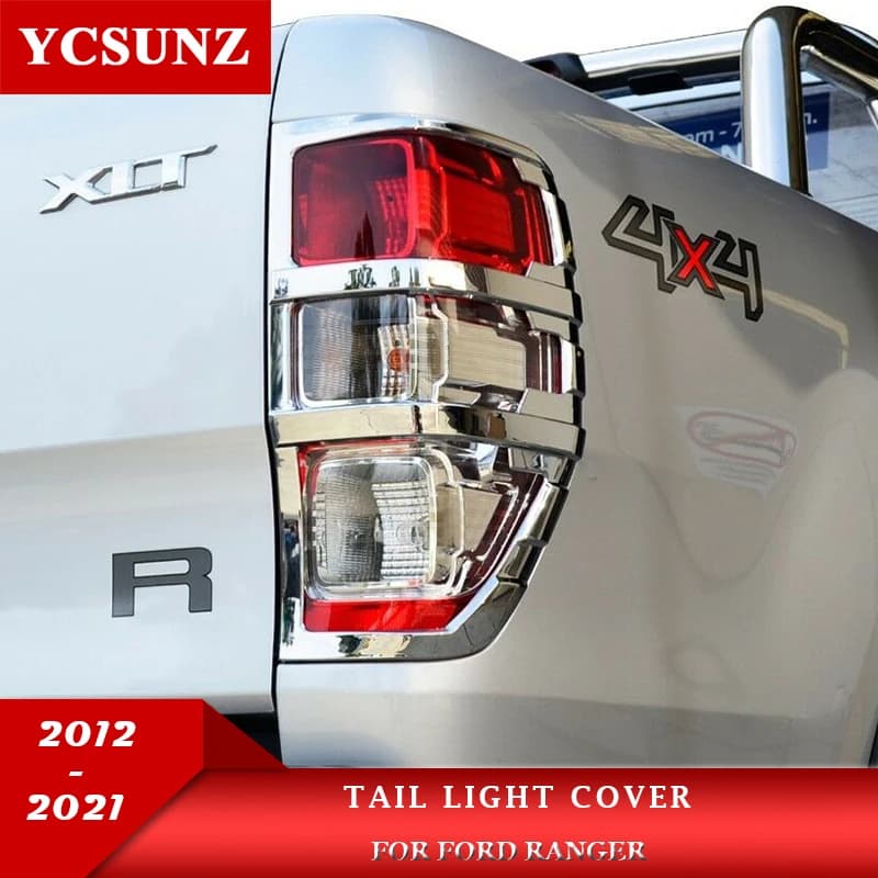 ABS Chrome Tail Lights Cover For Ford Ranger Wildtrak T6 T7 T8 2012 2013 2014 2015 2016 2017 2018 2019 2020 2021 Car Styling