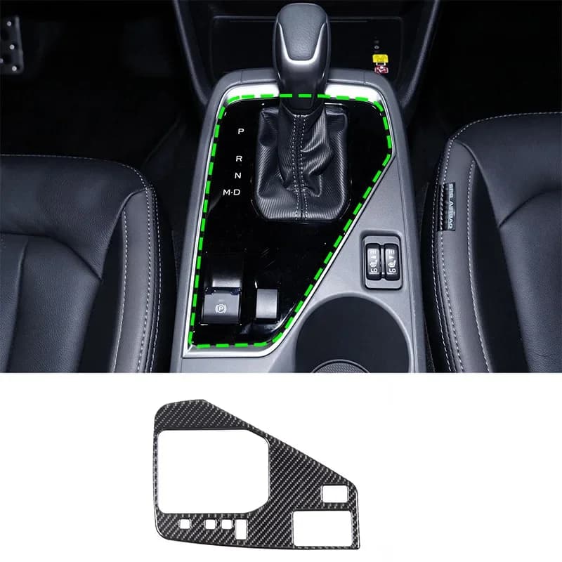 For 2022-2024 Subaru Crosstrek Soft Carbon Fiber Car Center Control Gear Panel Sticker Car Interior Protection Accessories