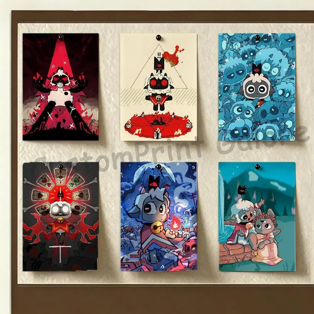 C-Cult Of The L-Lamb Poster Sticker Art Mural DIY Home Decor for Bed  Living Room Corridor Background Wall