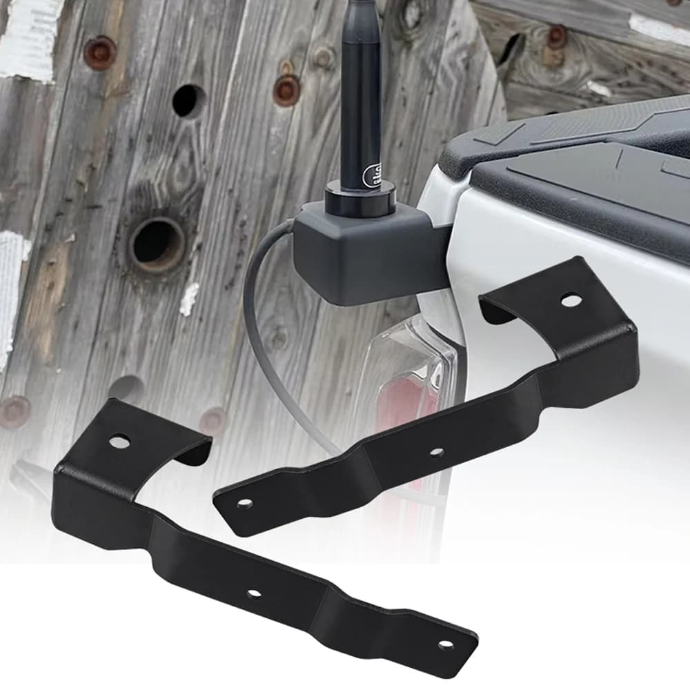 Truck CB Antenna Whip Light Mounting Bracket Compatible with Toyota Tacoma 2016-2023 Tailgate Flagpole Antenna Mount Brackets