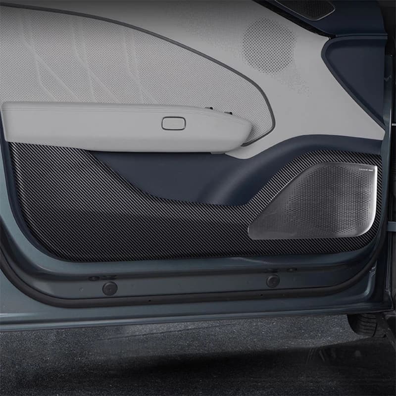 For ZEEKR 007 2024 2025 2026 PU Leather Car Door Anti Kick Pad Protection Stickers Cover Protector Trim Film Auto Accessories