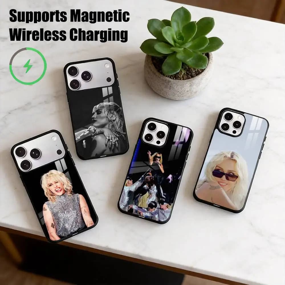 Miley C-Cyrus S-Singer  Phone Case For iPhone17,16,15,14,13,12,11 Plus,Pro Allows magnetic wireless charging Gift