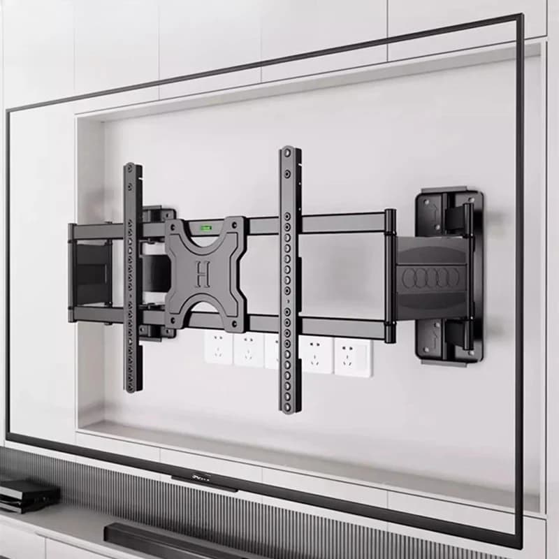 Full Motion TV Wall Mount for Most 55-120 inch TV Swivel and Tilt Mount with Dual Articulating Arms Up to 154lbs