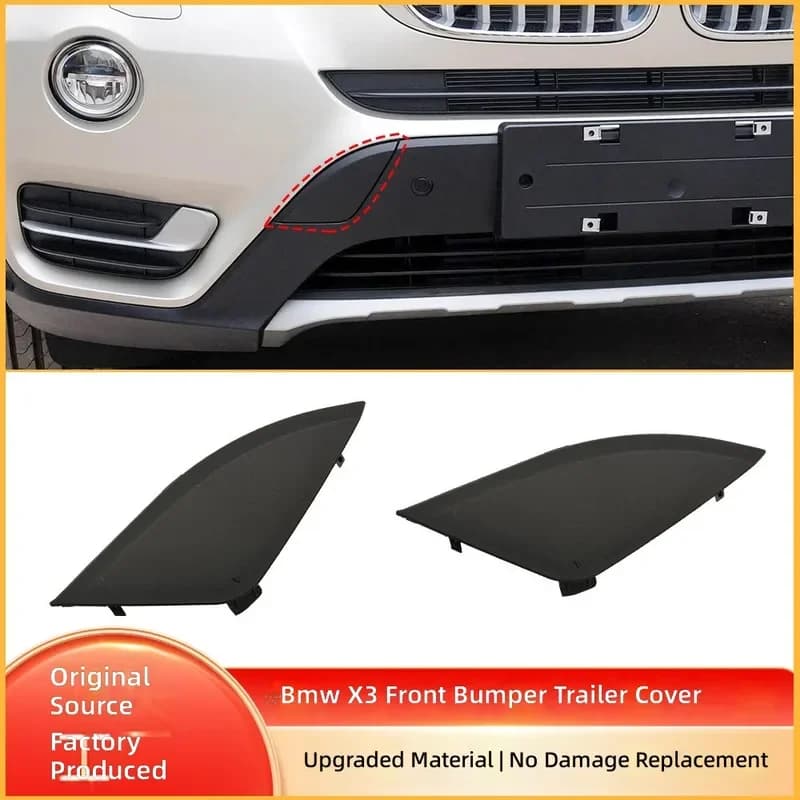 For BMW X3 F25 2014-2017 Front Bumper Tow Hook Cover Trailer Eye Cap 51117338474