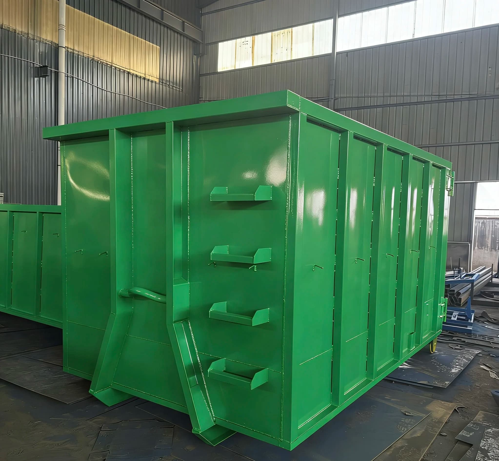 XINTUO Heavy Duty Custom Logo Hook Lift Bin Hook Lift Dumpster Q235 Steel Waste Container for Construction