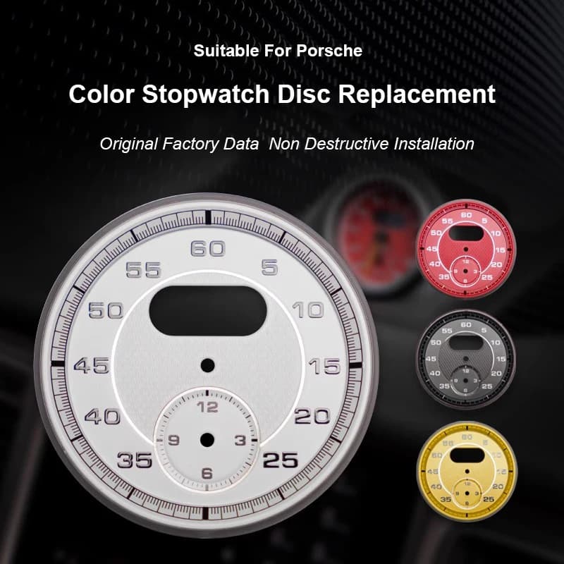 For Porsche Panamera 970 92A Cayenne 2010-2017 981 2012-2015 718 2016-2023 Dial Compass Clock Gauge Meter Chrono Modification