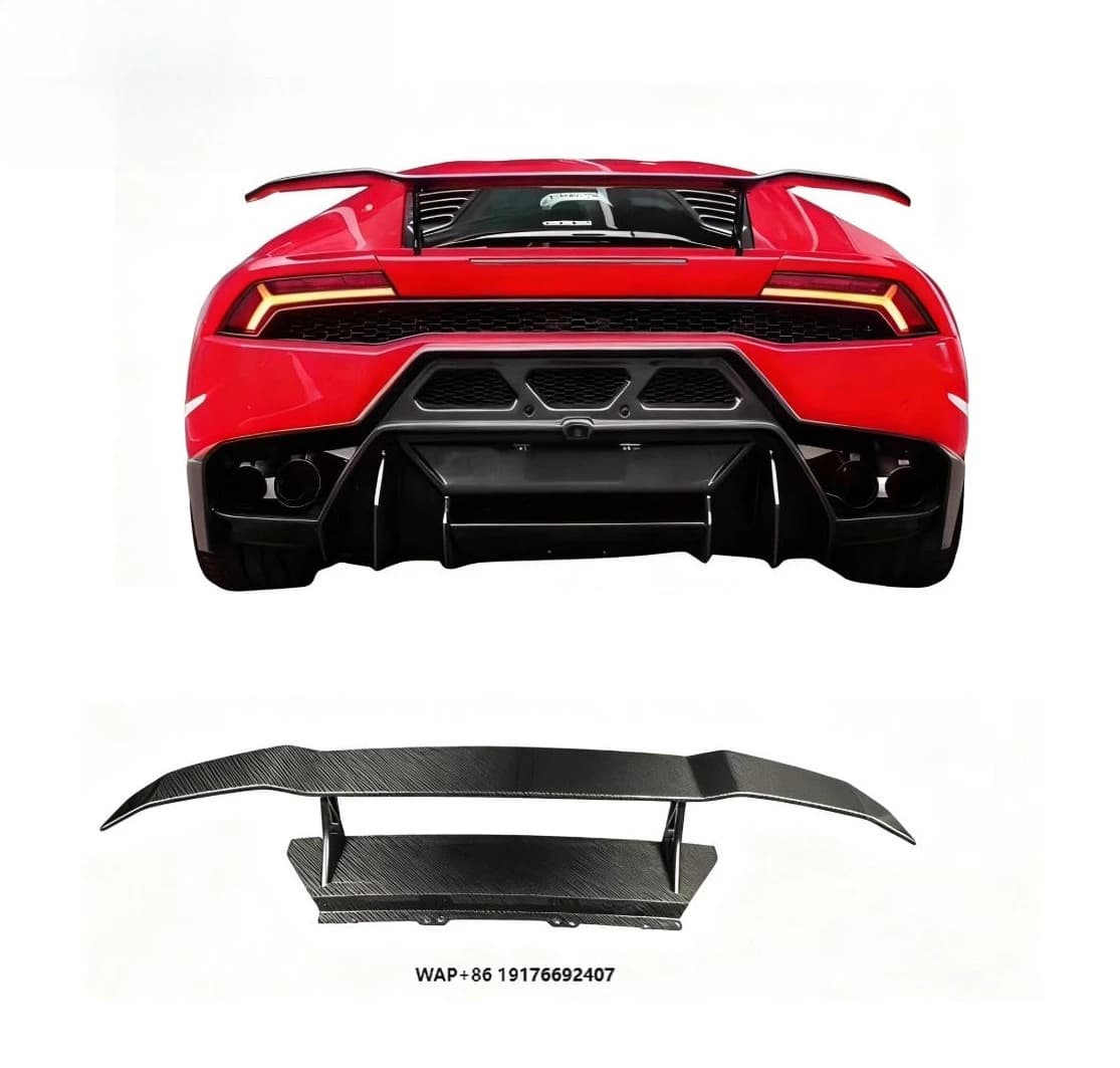 For Huracan LP580 LP610 Perfect Fitment Car 2014-2023 V Style Dry Carbon Fiber Spoiler Body Kit
