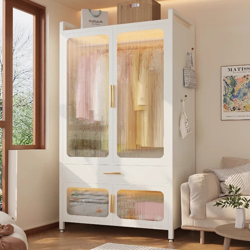 For Vanity Storage Wardrobe Partition Bedroom Baby White Wardrobes Clothes Modern Display Armario Armazenamento Hotel Furniture