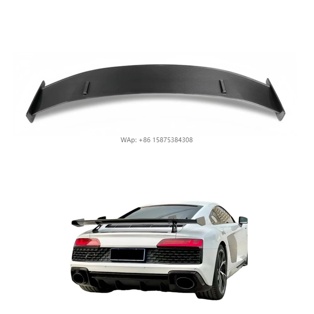High Quality Hot Selling P-style Dry Carbon Fiber Rear Spoiler Luggage Spoiler Suitable for R8