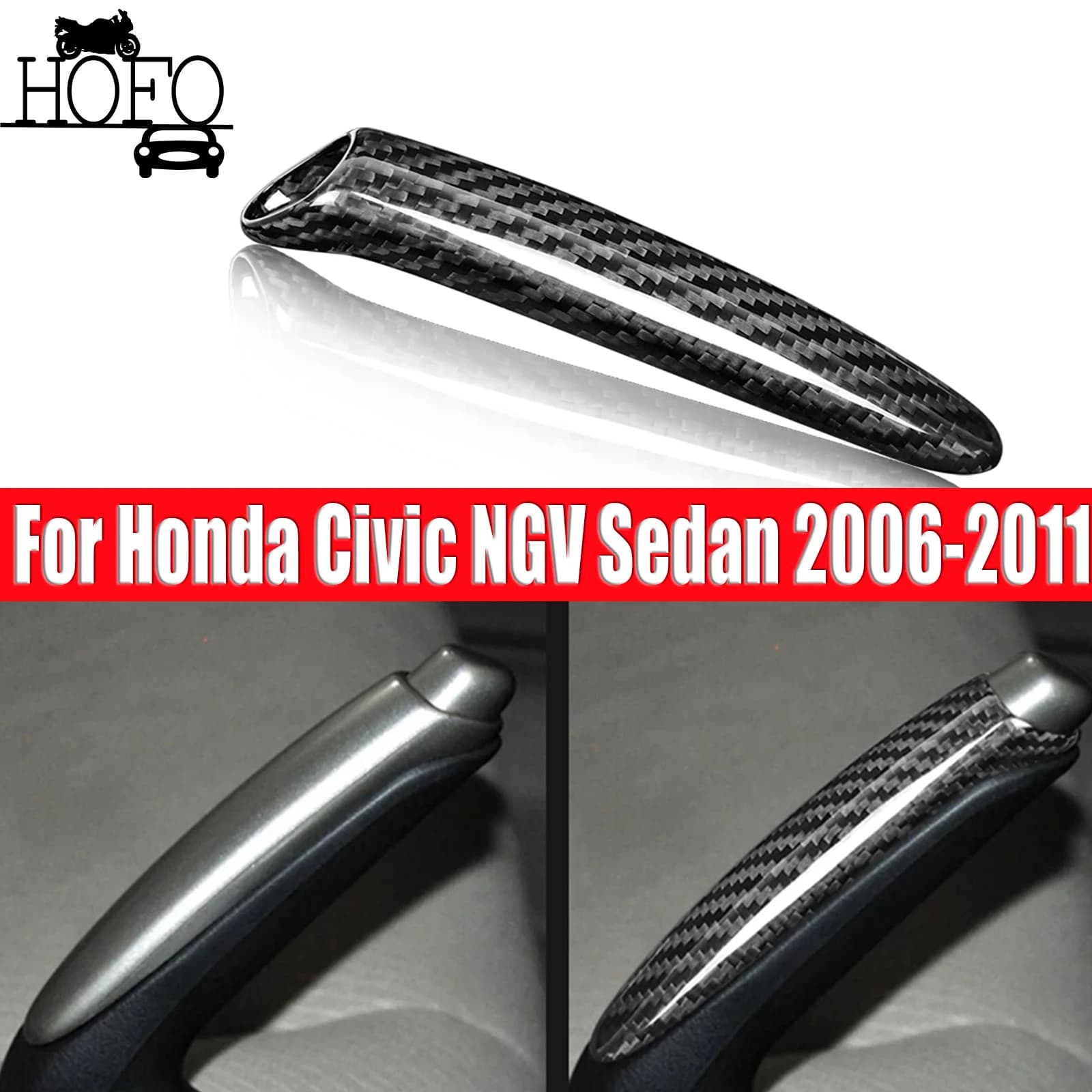 For Honda Civic NGV Sedan 2006-2011 For Honda Civic Car Handbrake Lever Cover  Interior Trim Accessories