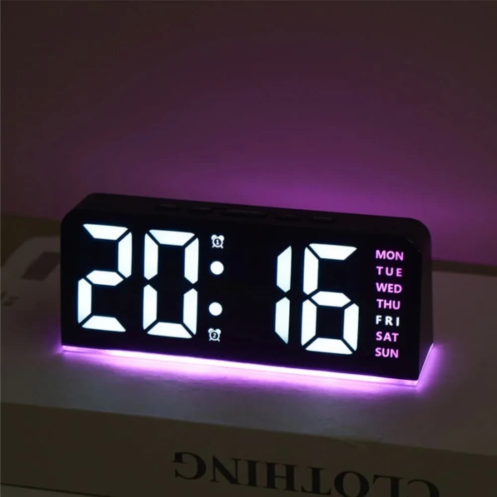 Desk Digital  Bedside Table Alarm Clock Room Bedroom Decoration Timepiece Home Decor Items Interior Accessories Electronic Clock