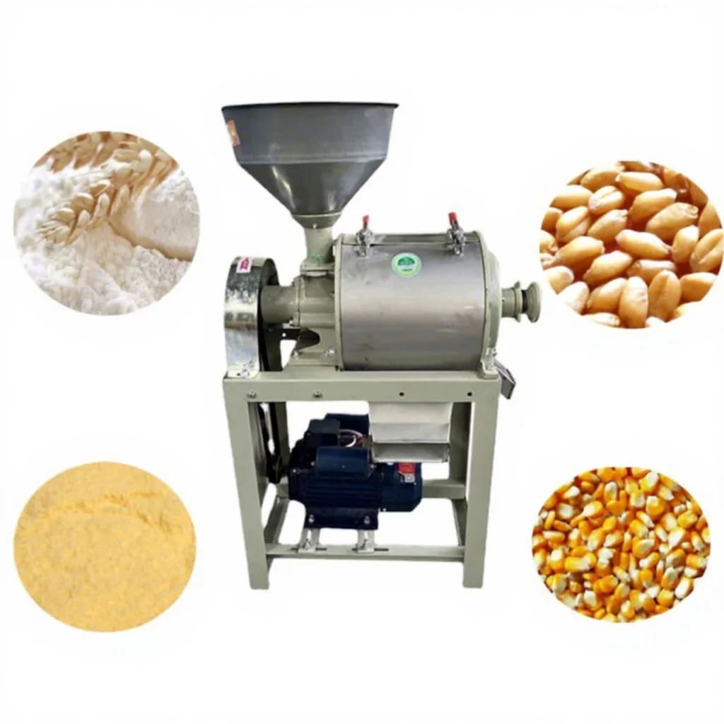 Small Electric Flour Mill For Home Use 220V Motor Grain Grinder For Wheat Rice Corn Bean Powder Making