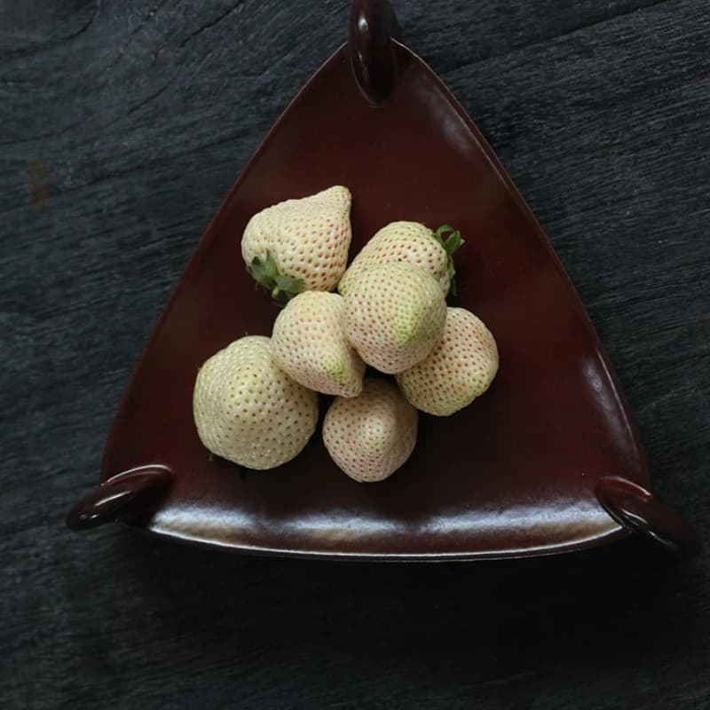 original Dayu design entryway tabletop fruit plate, snack coffee table display tray, triangular storage tray