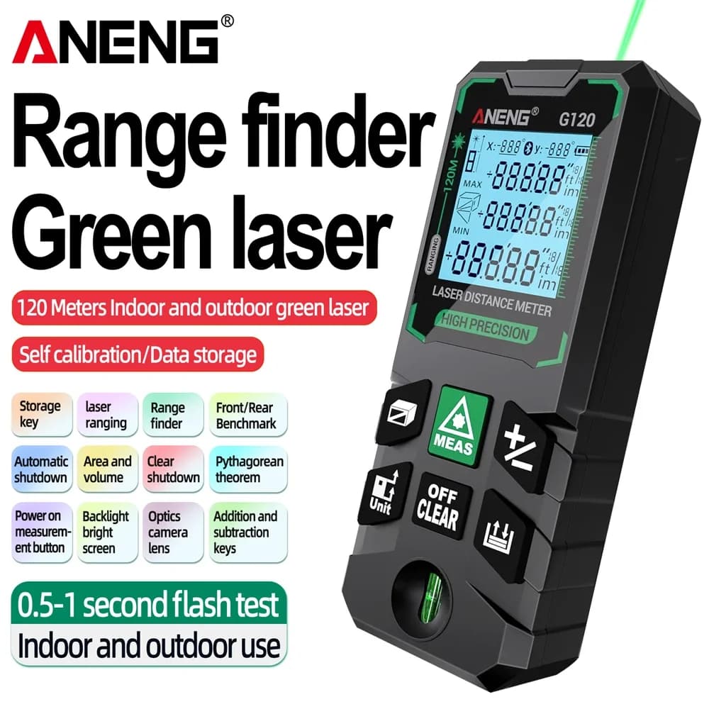 ANENG Gseries Multifunctional Laser Rangefinder G50/G70/G100/G120 Engineering Decoration Highprecision Infrared Measurement Tool