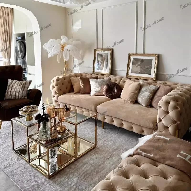 FG Oversized Italian Living Room Sofas Beige Luxury 2 Seater Lazy Living Room Sofas Lounge Nordic Woonkamerbanken Home Furniture