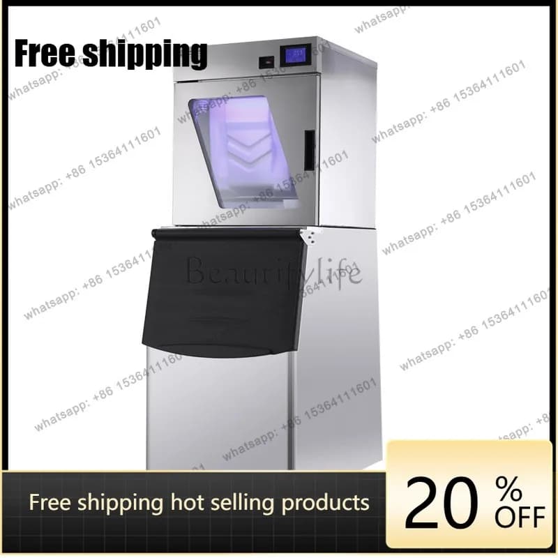 Commercial ice makers, large capacity milk tea shops, automatic cube ice manufacturers