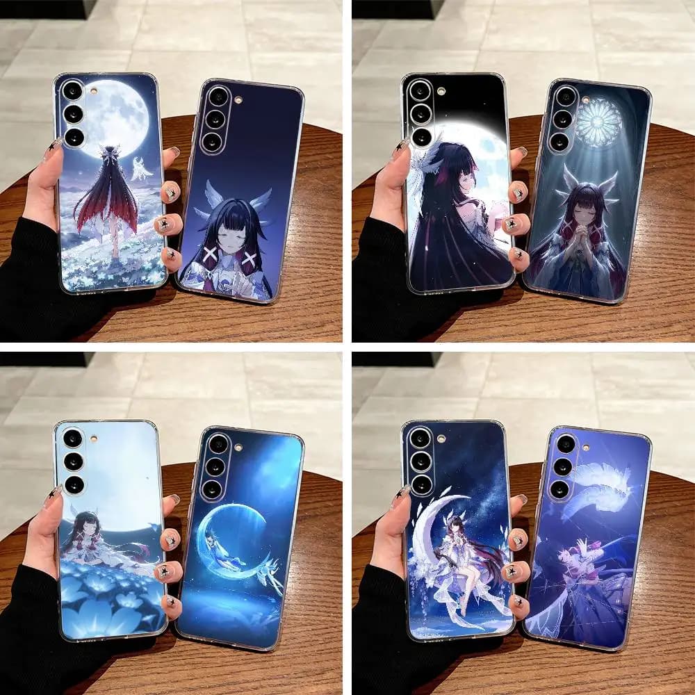 G-Genshin -Impact-C- Columbina Clear Phone Case for Samsung Galaxy A71, A70, A52, A51, A40, A30
