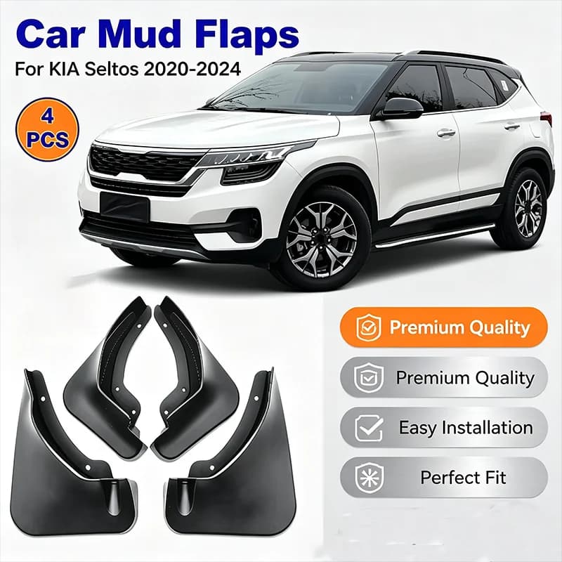 For Kia Seltos 2020-2024 4Pcs Mud Flaps Splash Guards Front Rear Wheel Fender Mudguards Car Exterior Protection