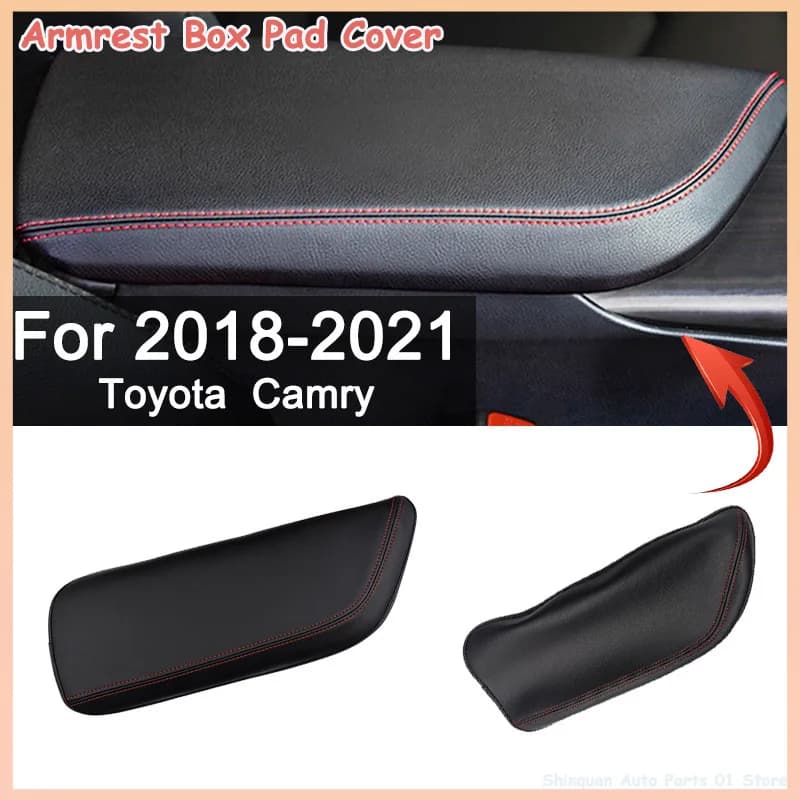 Center Console Armrest Cover for Toyota Camry 2018-2021, Slip-On Leather Protector