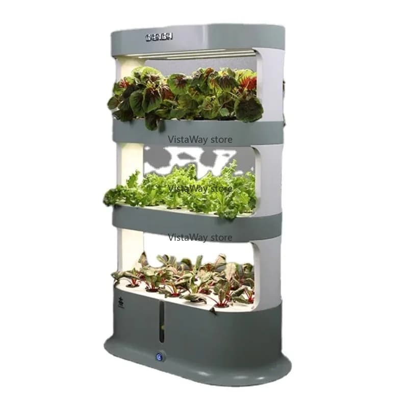 3 Tiered Raised Home Micro Farm Smart Garden Planter Box Stand Indoor Herb Plant Growing System