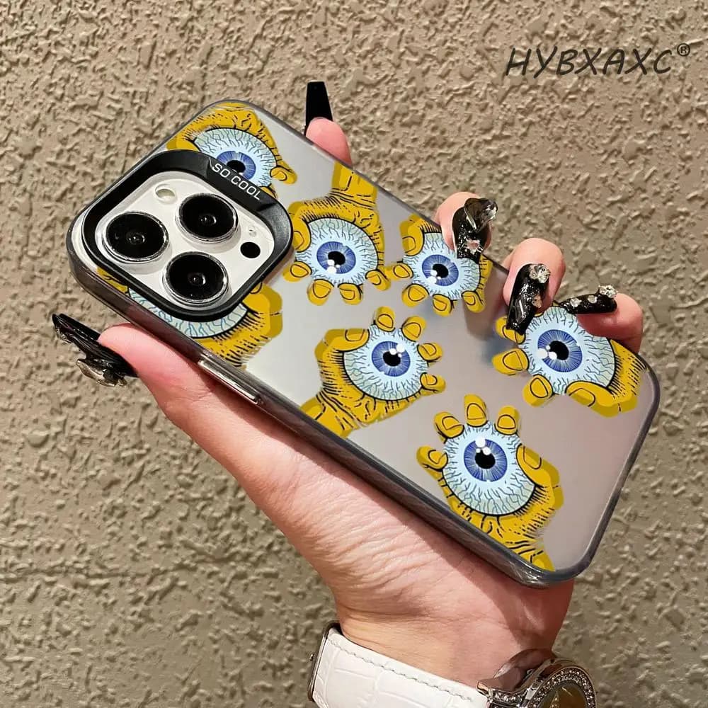 Trippy Pop Art Eye Mouth Phone Case FOR IPhone 17 16 15 Pro MAX 14 13 12 16e 15Pro Plus Shell 17Air Silver Shell IMD Covers