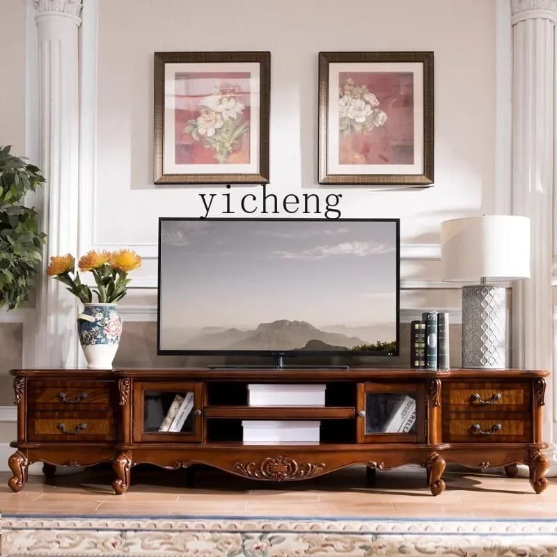 DD  TV Floor Cabinet Low Cabinet TV Solid Wood Living Room Storage Cabinet Furniture