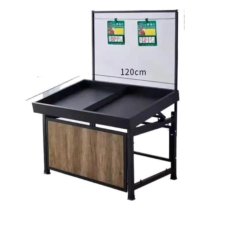 Fresh vegetable display rack single and double-layer fruit store shelf