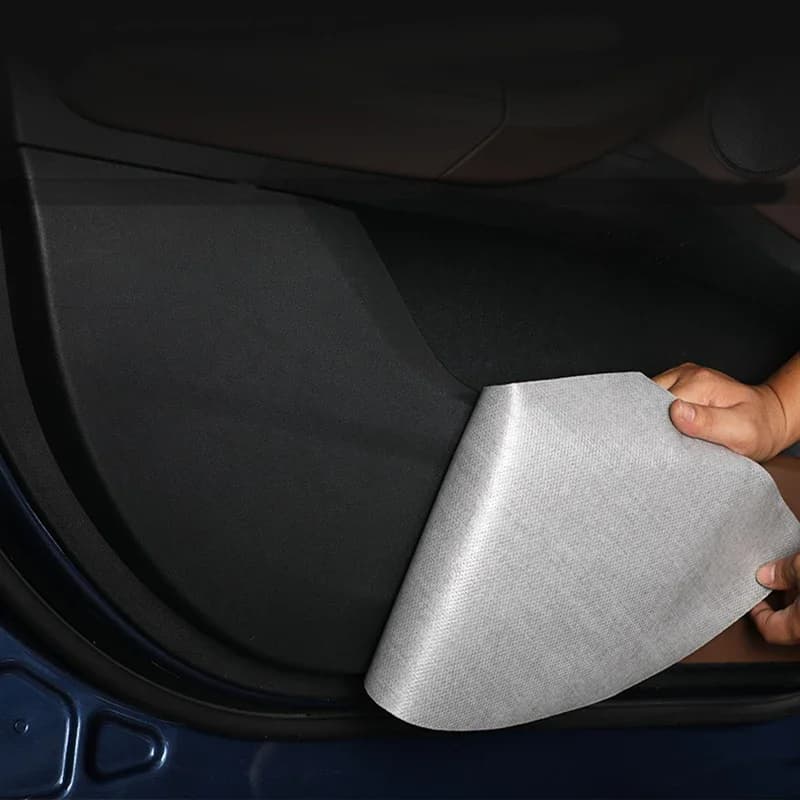 Car Door Anti Kick Leather Protection Pad For Tesla Model 3 S Model Y Film Protector Stickers Carbon Pu Accessories