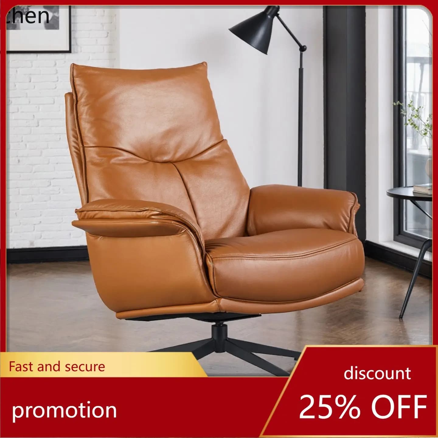 HXL Leather Comfortable Office Sofa Chair Business Swivel Backrest Sofa Chair