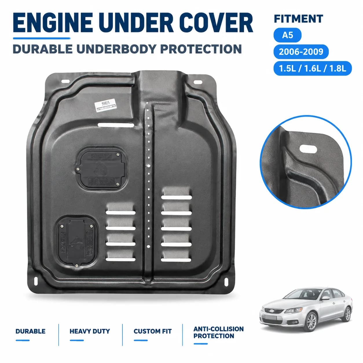 2006-2009 Engine Skid Plate For Chery A5 Custom Fit Heavy Duty Daily Driving Anti Collision Design Road Debris Defense
