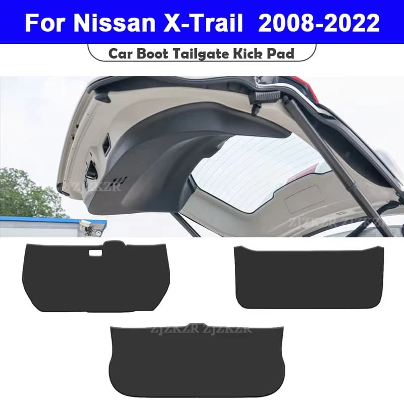 For Nissan X-Trail 2008-2022 Trunk Tailgate Guard Pad Leather Rear Trunk Door Protective Car Anti-dirty Pad Interior Accessories