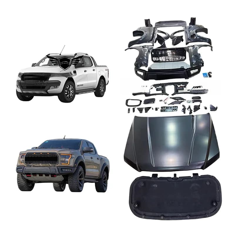 High Quality Pickup Tuning Body Kit For Ranger T6 T7 T8 2012-2021 F150 Style Front Bumper Headlight Fender