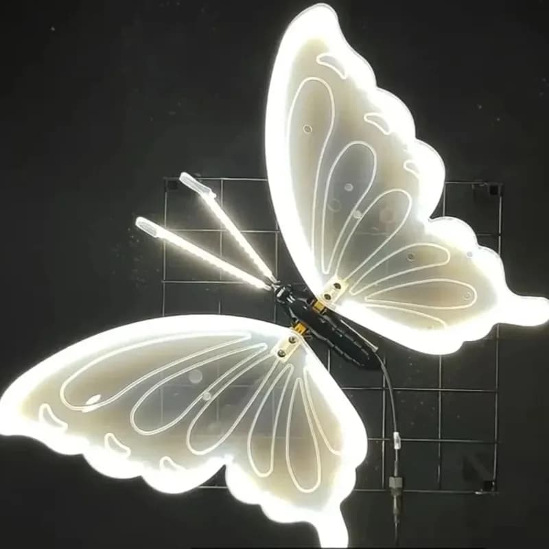 1pcs LED Outdoor Simulation Dynamic Static Butterfly Lights for Festival Home Decor Holiday Party DIY Decorations