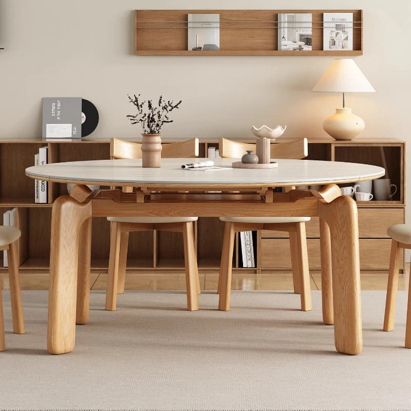 Restaurant Round Sets Dining Tables Wooden Design Luxury Home Dining Tables Modern Space Saving Mesas De Comedor Furniture