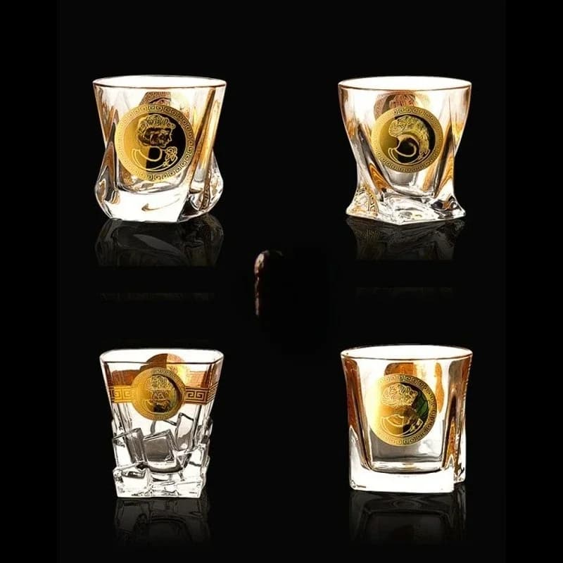 Crystal gold-painted wine whiskey cup foreign wine cup