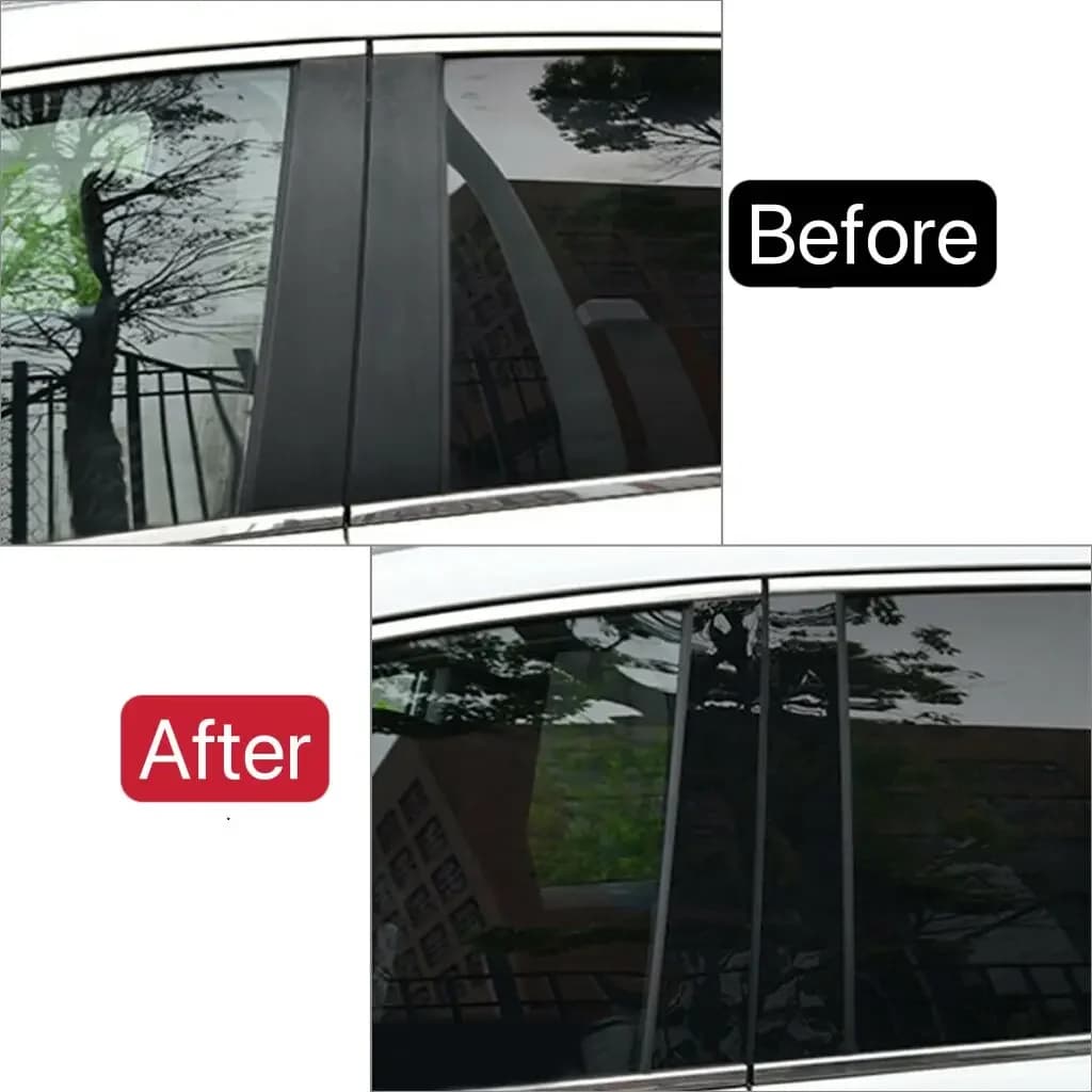Glossy Black Pillar Posts  Fit For Chevy Equinox 2018 2019 2020 2021 2022 2023 Window Sticker Decal Trim Door Cover Accessories