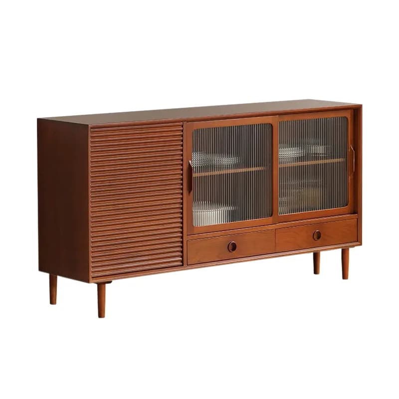Nordic solid wood dining side cabinet locker new Chinese retro tea cabinet multi-functional wine cabinet cupboard cupboard sofa