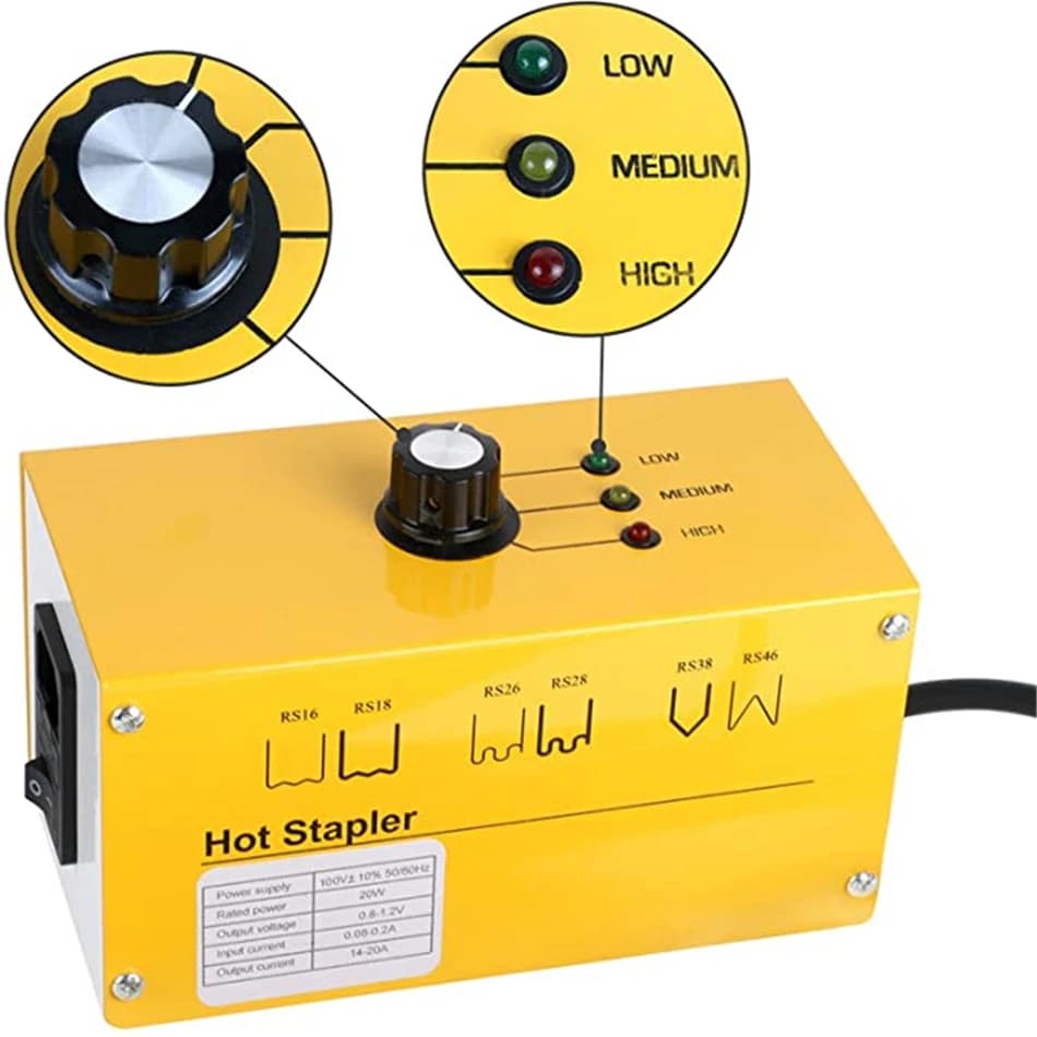Car Bumper Repair Plastic Welder Kit, 110V Hot Stapler Plastic Welding Hot Staple  with 600PCS Staples