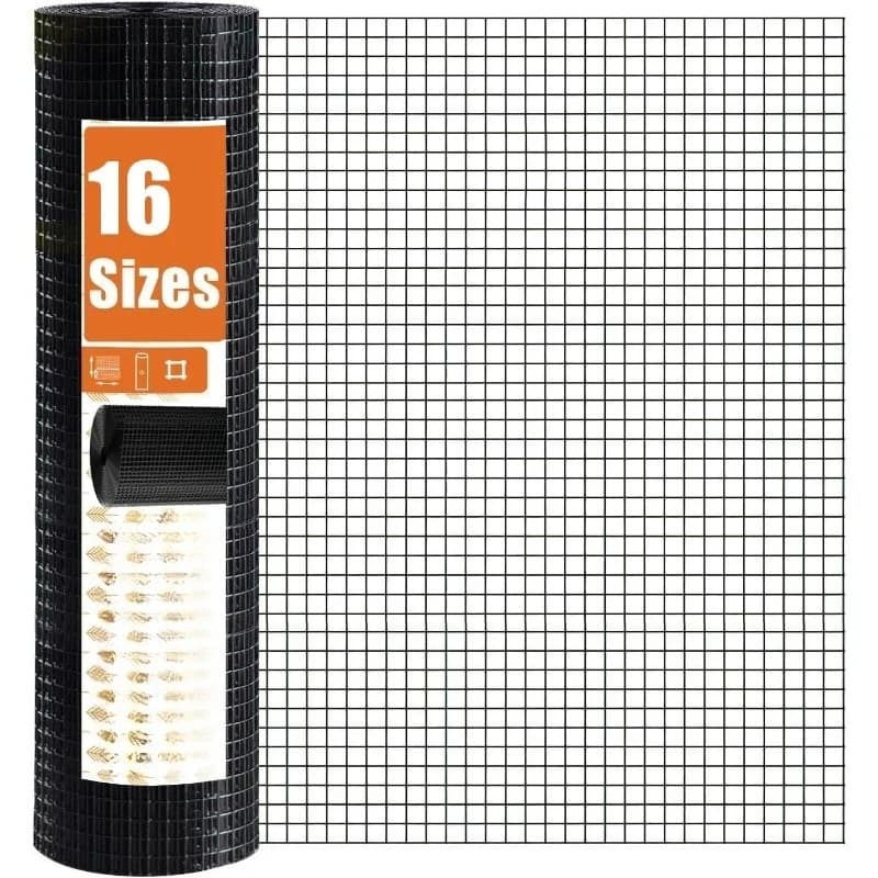 Hardware Cloth Black [XX] inch [XX] ft [XX]-Gauge Vinyl Coated Chicken Wire Garden Fence